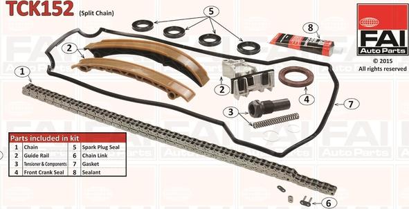 FAI AutoParts TCK152 - Kit catena distribuzione autozon.pro