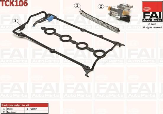 FAI AutoParts TCK106 - Kit catena distribuzione autozon.pro