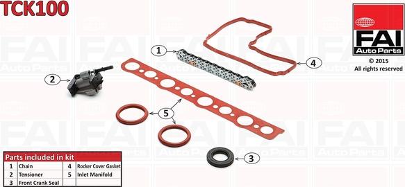 FAI AutoParts TCK100 - Kit catena distribuzione autozon.pro