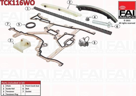 FAI AutoParts TCK116WO - Kit catena distribuzione autozon.pro