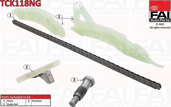 FAI AutoParts TCK118NG - Kit catena distribuzione autozon.pro