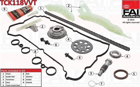 FAI AutoParts TCK118VVT - Kit catena distribuzione autozon.pro