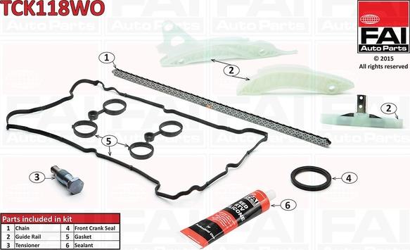 FAI AutoParts TCK118WO - Kit catena distribuzione autozon.pro