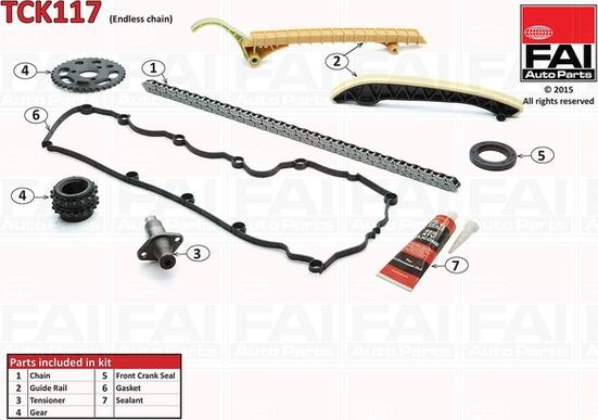 FAI AutoParts TCK117 - Kit catena distribuzione autozon.pro