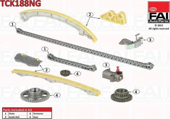 FAI AutoParts TCK188NG - Kit catena distribuzione autozon.pro