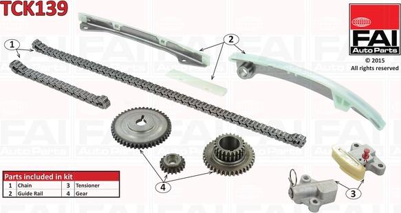 FAI AutoParts TCK139 - Kit catena distribuzione autozon.pro