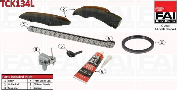 FAI AutoParts TCK134L - Kit catena distribuzione autozon.pro