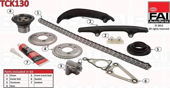 FAI AutoParts TCK130 - Kit catena distribuzione autozon.pro