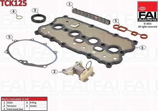 FAI AutoParts TCK125 - Kit catena distribuzione autozon.pro