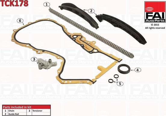 FAI AutoParts TCK178 - Kit catena distribuzione autozon.pro