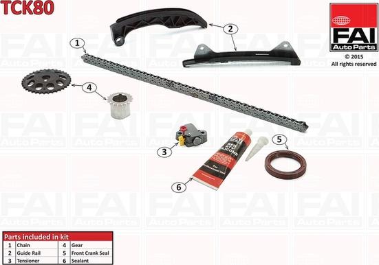 FAI AutoParts TCK80 - Kit catena distribuzione autozon.pro