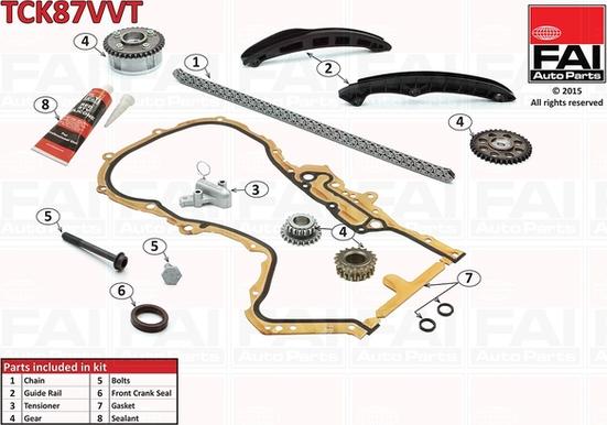 FAI AutoParts TCK87VVT - Kit catena distribuzione autozon.pro