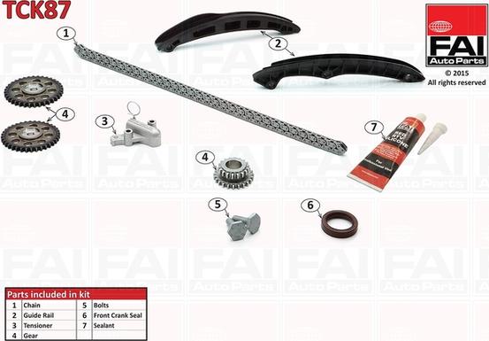 FAI AutoParts TCK87 - Kit catena distribuzione autozon.pro