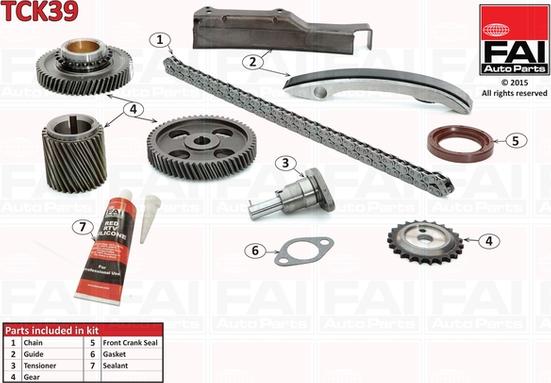 FAI AutoParts TCK39 - Kit catena distribuzione autozon.pro