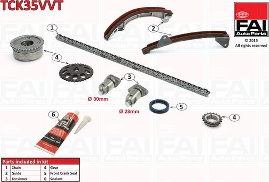 FAI AutoParts TCK35VVT - Kit catena distribuzione autozon.pro