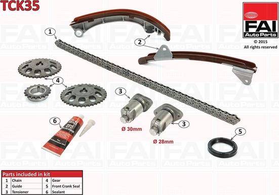 FAI AutoParts TCK35 - Kit catena distribuzione autozon.pro