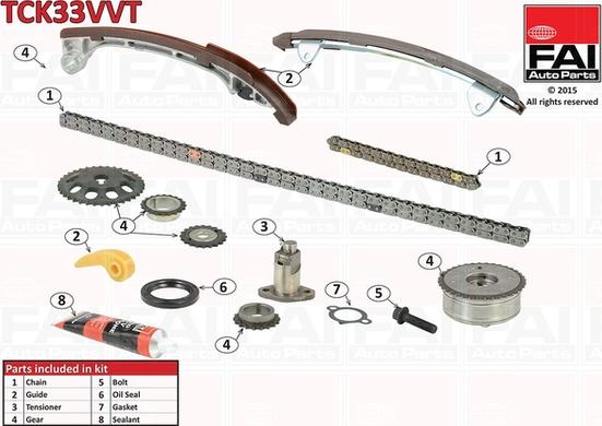 FAI AutoParts TCK33VVT - Kit catena distribuzione autozon.pro