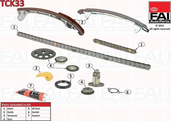 FAI AutoParts TCK33 - Kit catena distribuzione autozon.pro