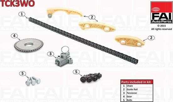 FAI AutoParts TCK3WO - Kit catena distribuzione autozon.pro