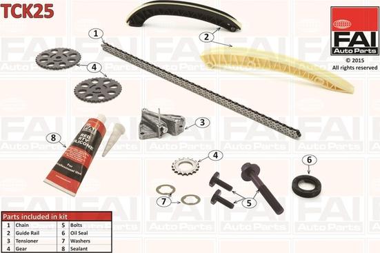 FAI AutoParts TCK25 - Kit catena distribuzione autozon.pro