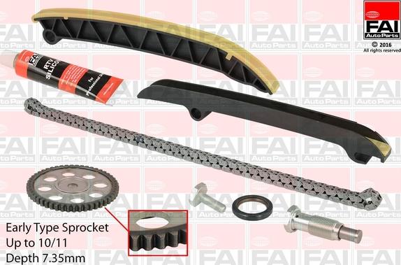 FAI AutoParts TCK208 - Kit catena distribuzione autozon.pro