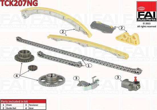 FAI AutoParts TCK207NG - Kit catena distribuzione autozon.pro