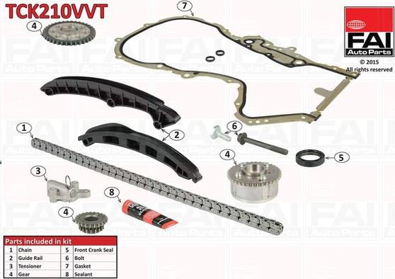 FAI AutoParts TCK210VVT - Kit catena distribuzione autozon.pro