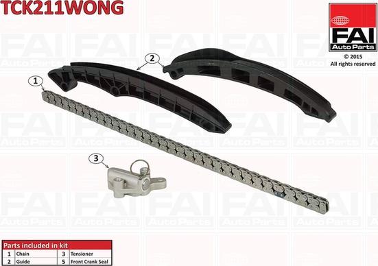 FAI AutoParts TCK211WONG - Kit catena distribuzione autozon.pro