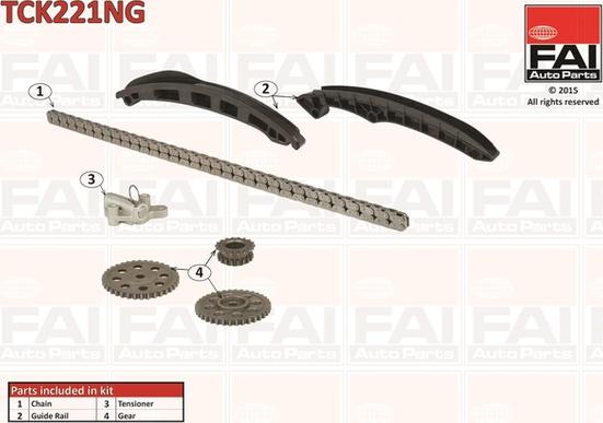 FAI AutoParts TCK221NG - Kit catena distribuzione autozon.pro