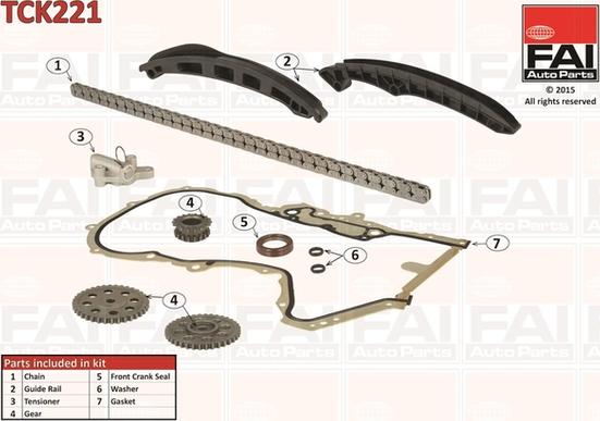 FAI AutoParts TCK221 - Kit catena distribuzione autozon.pro