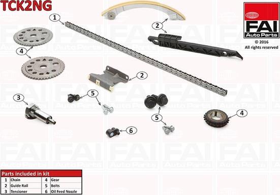 FAI AutoParts TCK2NG - Kit catena distribuzione autozon.pro