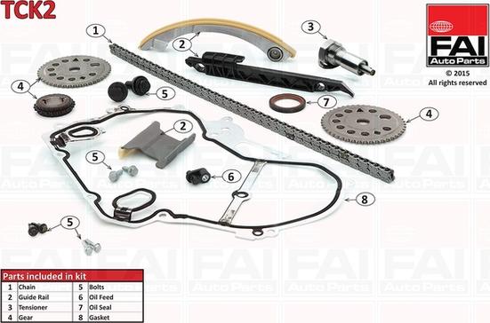 FAI AutoParts TCK2 - Kit catena distribuzione autozon.pro