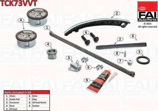 FAI AutoParts TCK73VVT - Kit catena distribuzione autozon.pro