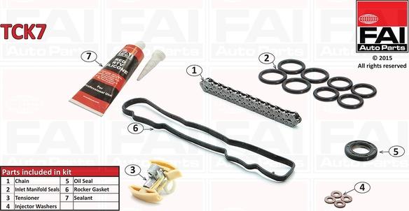 FAI AutoParts TCK7 - Kit catena distribuzione autozon.pro