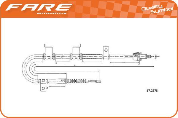 FARE SA 18357 - Cavo comando, Freno stazionamento autozon.pro