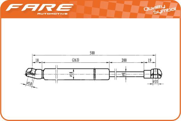 FARE SA 33943 - Ammortizzatore pneumatico, Cofano motore autozon.pro