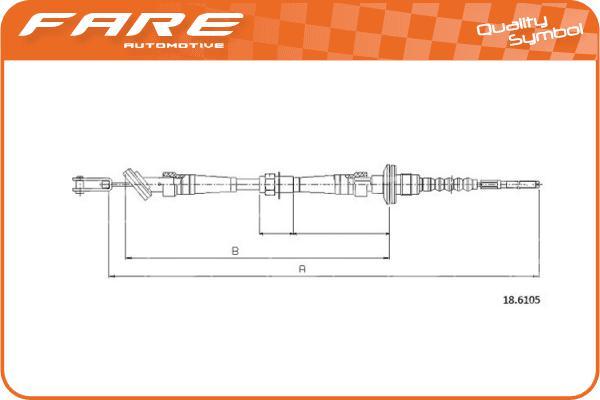 FARE SA 24858 - Cavo comando, Comando frizione autozon.pro