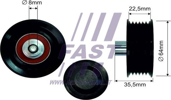 Fast FT44593 - Galoppino / Guidacinghia, Cinghia Poly-V autozon.pro