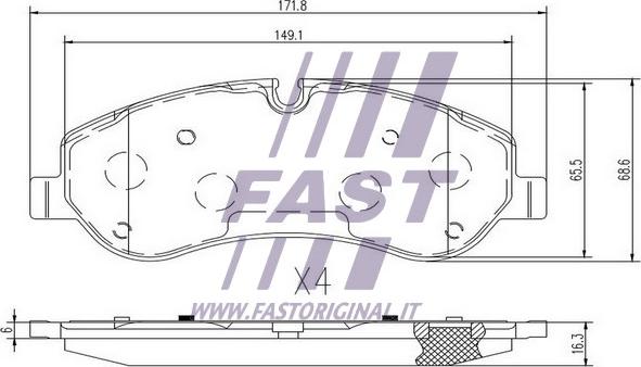 Fast FT29549 - Kit pastiglie freno, Freno a disco autozon.pro