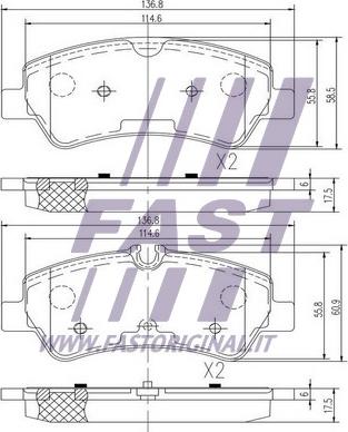 Fast FT29545 - Kit pastiglie freno, Freno a disco autozon.pro