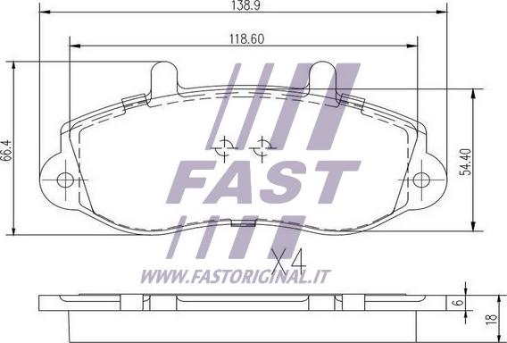 Fast FT29539 - Kit pastiglie freno, Freno a disco autozon.pro