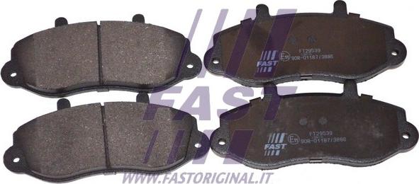 Fast FT29539 - Kit pastiglie freno, Freno a disco autozon.pro