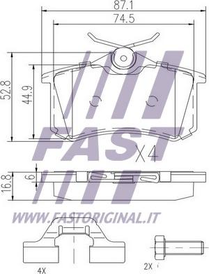 Fast FT29520 - Kit pastiglie freno, Freno a disco autozon.pro