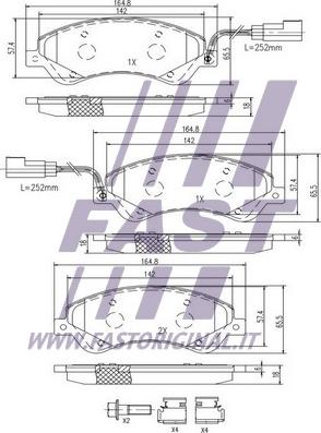 Fast FT29521 - Kit pastiglie freno, Freno a disco autozon.pro