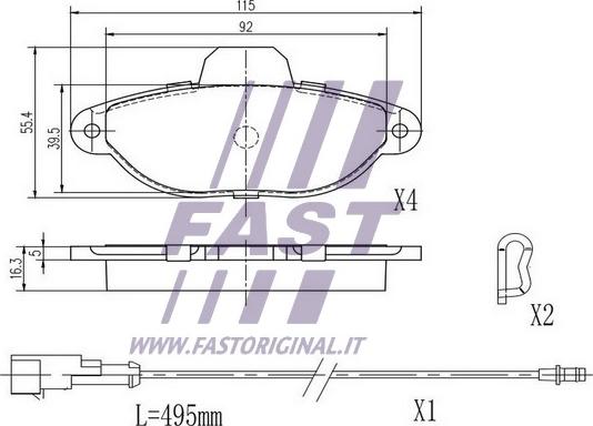 Fast FT29051 - Kit pastiglie freno, Freno a disco autozon.pro