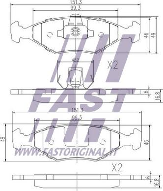 Fast FT29008 - Kit pastiglie freno, Freno a disco autozon.pro