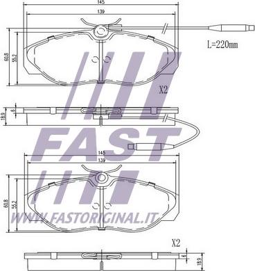 Fast FT29007 - Kit pastiglie freno, Freno a disco autozon.pro