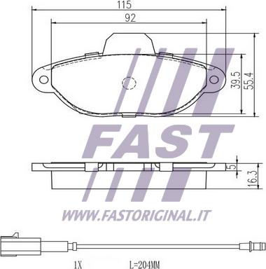 Fast FT29084 - Kit pastiglie freno, Freno a disco autozon.pro