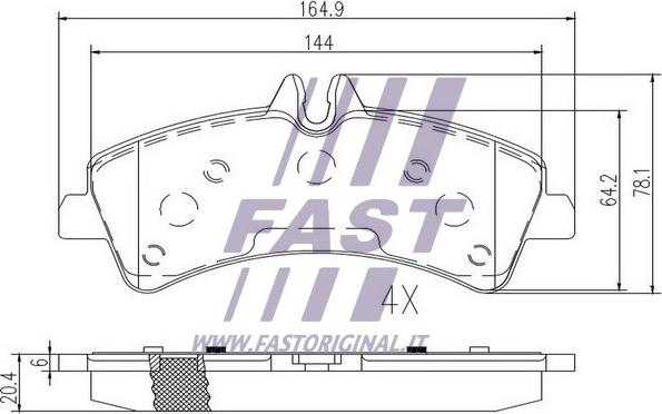 Fast FT29023 - Kit pastiglie freno, Freno a disco autozon.pro