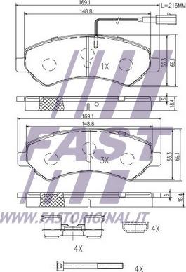 Fast FT29152 - Kit pastiglie freno, Freno a disco autozon.pro